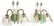 (2) FRENCH GILT & ART GLASS TWO-LIGHT WALL SCONCES - 2