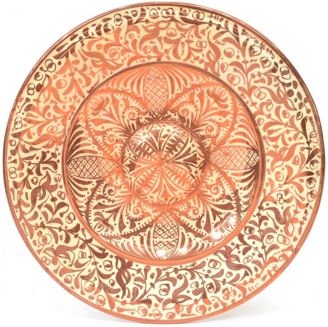 HISPANO-MORESQUE REVIVAL LUSTER "REFLEJOS" CHARGER (1 of 3)