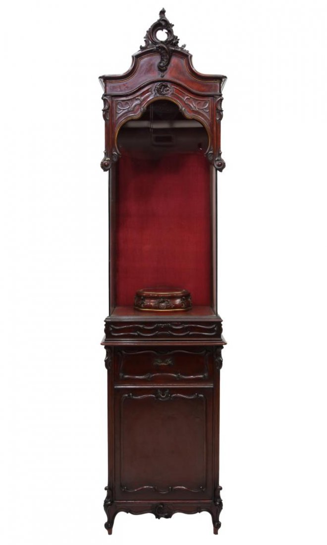 SPANISH LOUIS XV STYLE MAHOGANY KNEELER & ALTAR (1 of 5)