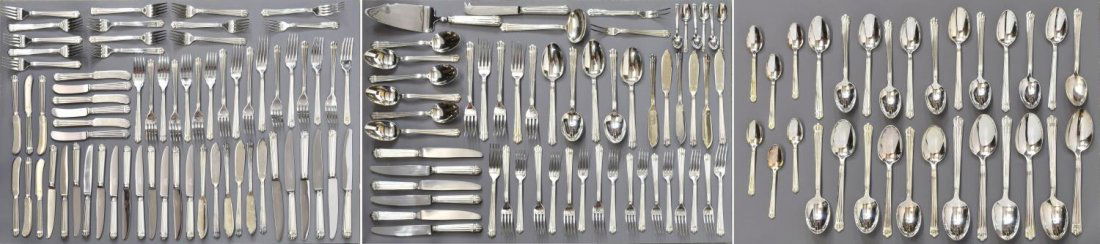 (153) CHRISTOFLE ARIA SILVERPLATE FLATWARE SERVICE (1 of 9)