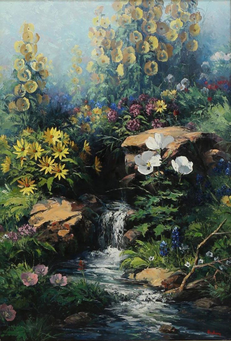 DAHLHART WINDBERG (B. 1936), FLORAL PALLET KNIFE (1 of 5)