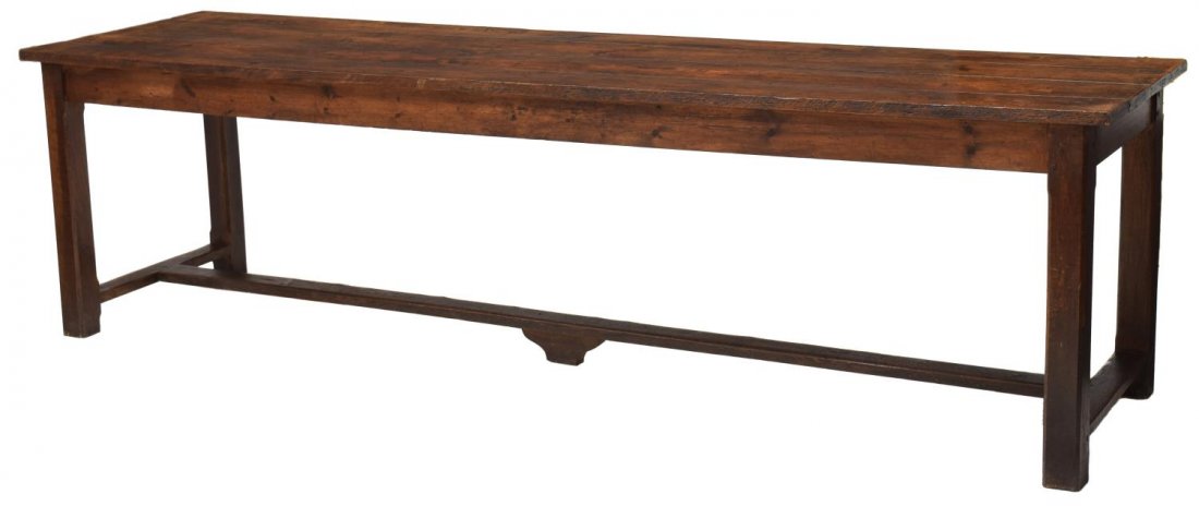 SPANISH LONG PINE DINING/WORK TABLE (1 of 2)