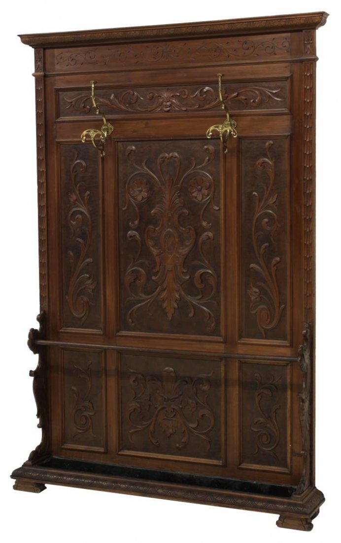 FRENCH RENAISSANCE REVIVAL HALLTREE COAT RACK (1 of 2)