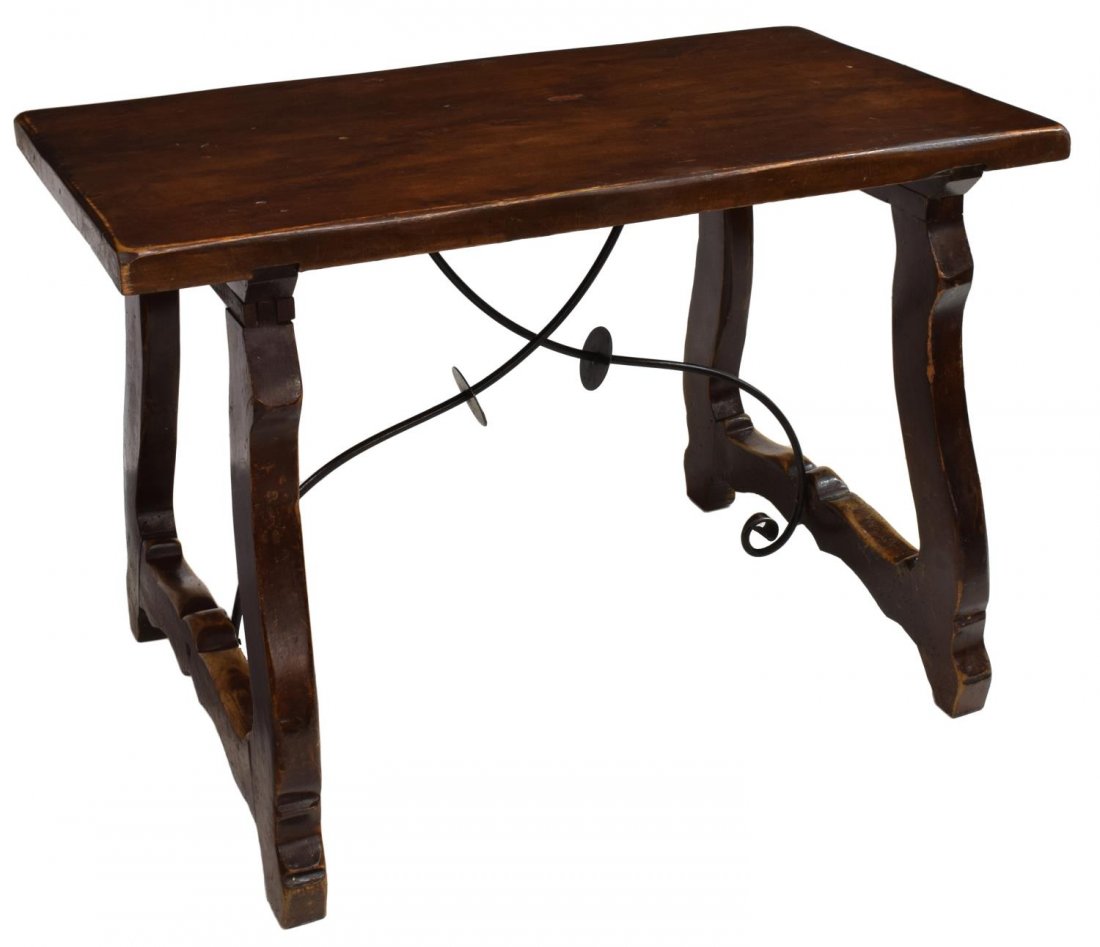 SPANISH BAROQUE STYLE WALNUT FINISH WORK TABLE (1 of 2)