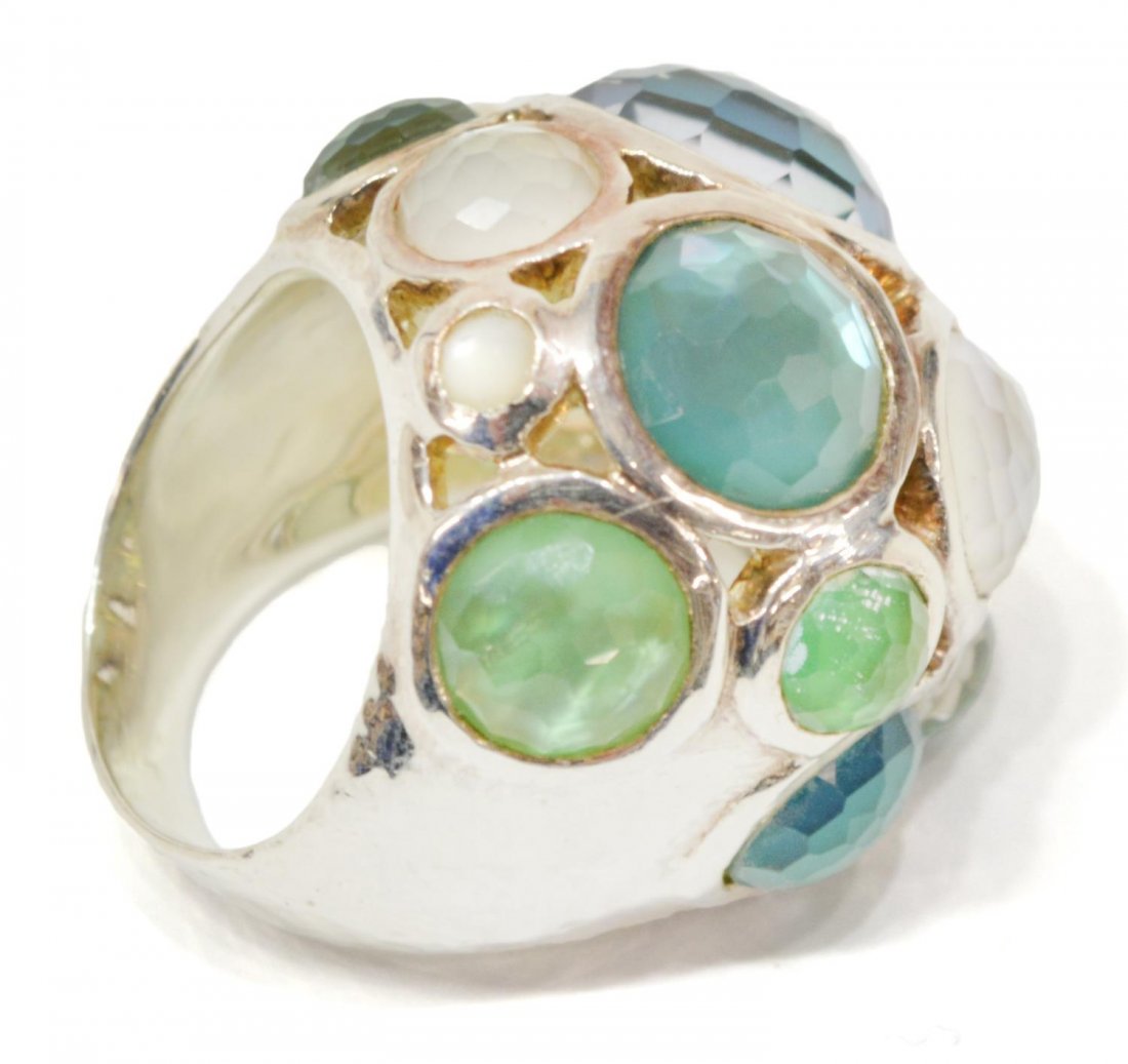 IPPOLITA HAMMERED 925 STERLING GEMSTONE RING (1 of 5)