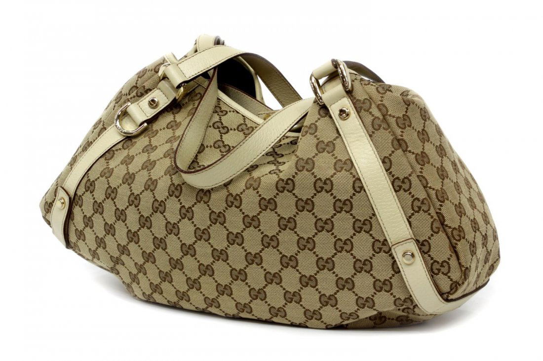 GUCCI MONOGRAM CANVAS ABBEY TOTE BAG (1 of 3)