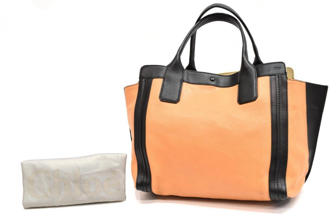 CHLOE LEATHER COLOR BLOCK ALISON BAG (1 of 5)