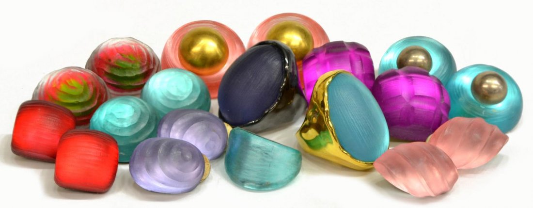ALEXIS BITTAR LUCITE CLIP EARRINGS & RINGS (1 of 6)