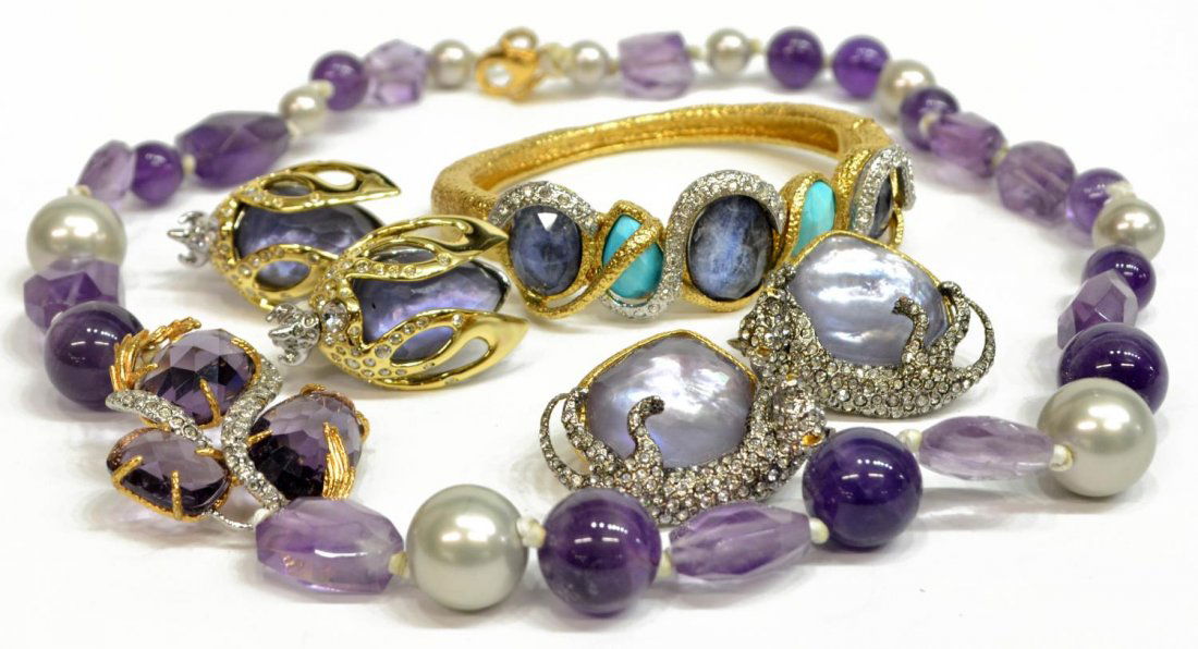 ALEXIS BITTAR GILT & SILVER METAL JEWELRY LOT (1 of 6)