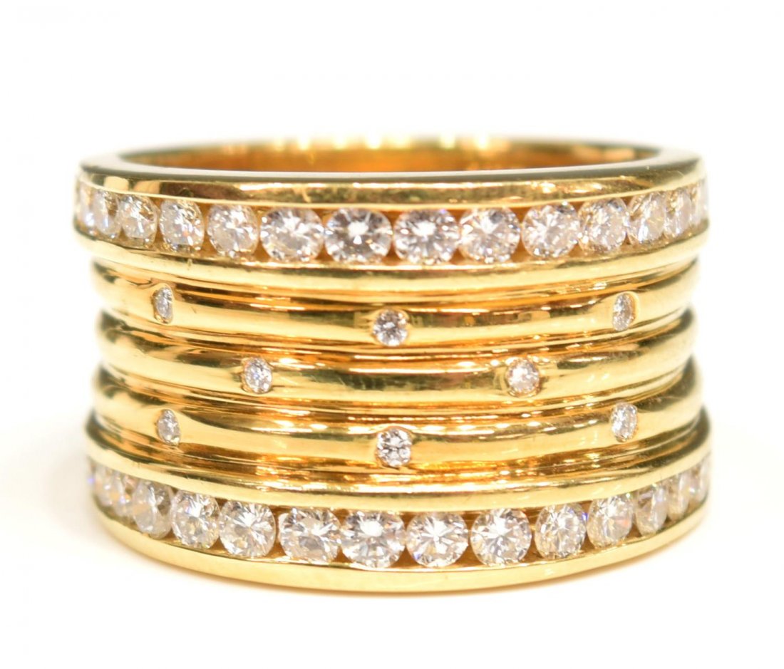 LADIES CHARLES KRYPELL 18KT & DIAMOND ESTATE RING (1 of 5)