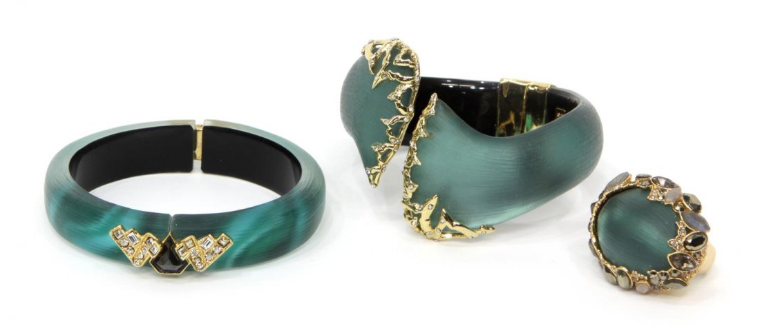 ALEXIS BITTAR LUCITE & GILT ENCRUSTED JEWELRY (1 of 5)