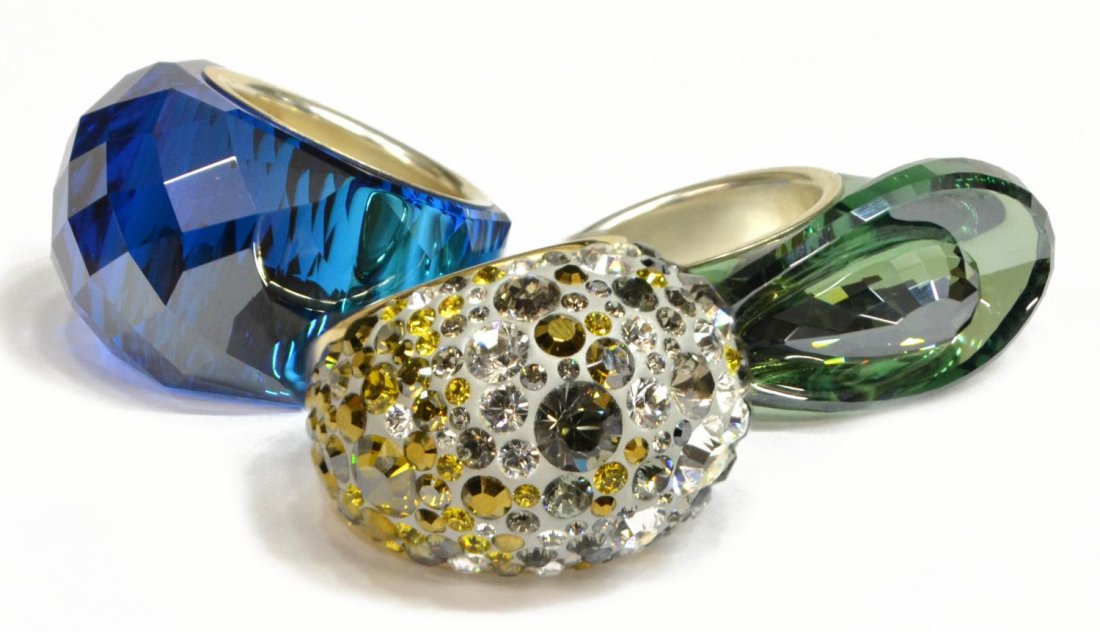 SWAROVSKI CRYSTAL RINGS, NEW IN BOX (1 of 5)
