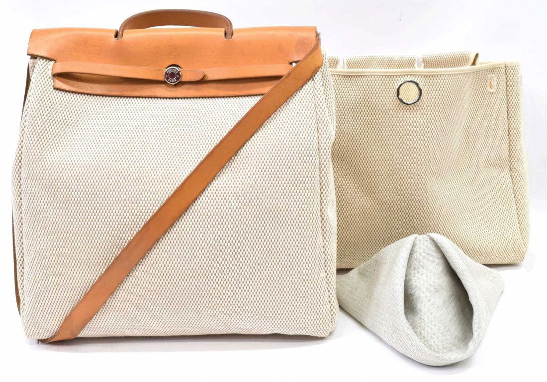 HERMES CHANGEABLE CANVAS HERBAG, TWO SIZES (1 of 9)