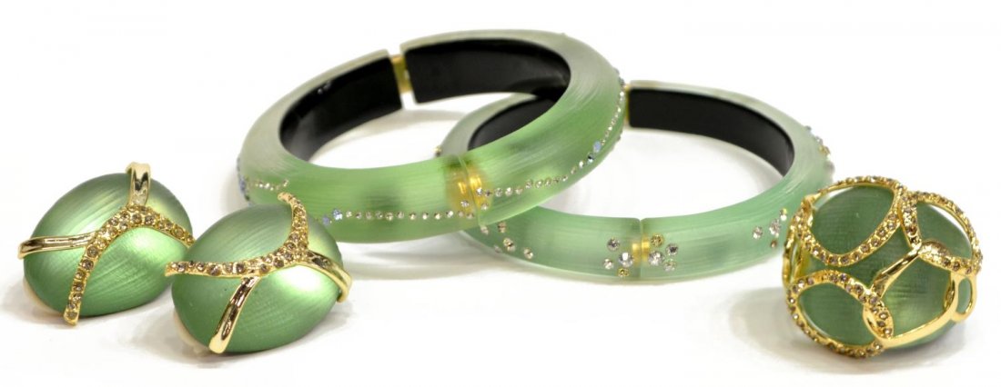 ALEXIS BITTAR CRYSTAL, GILT & LUCITE JEWELRY (1 of 5)