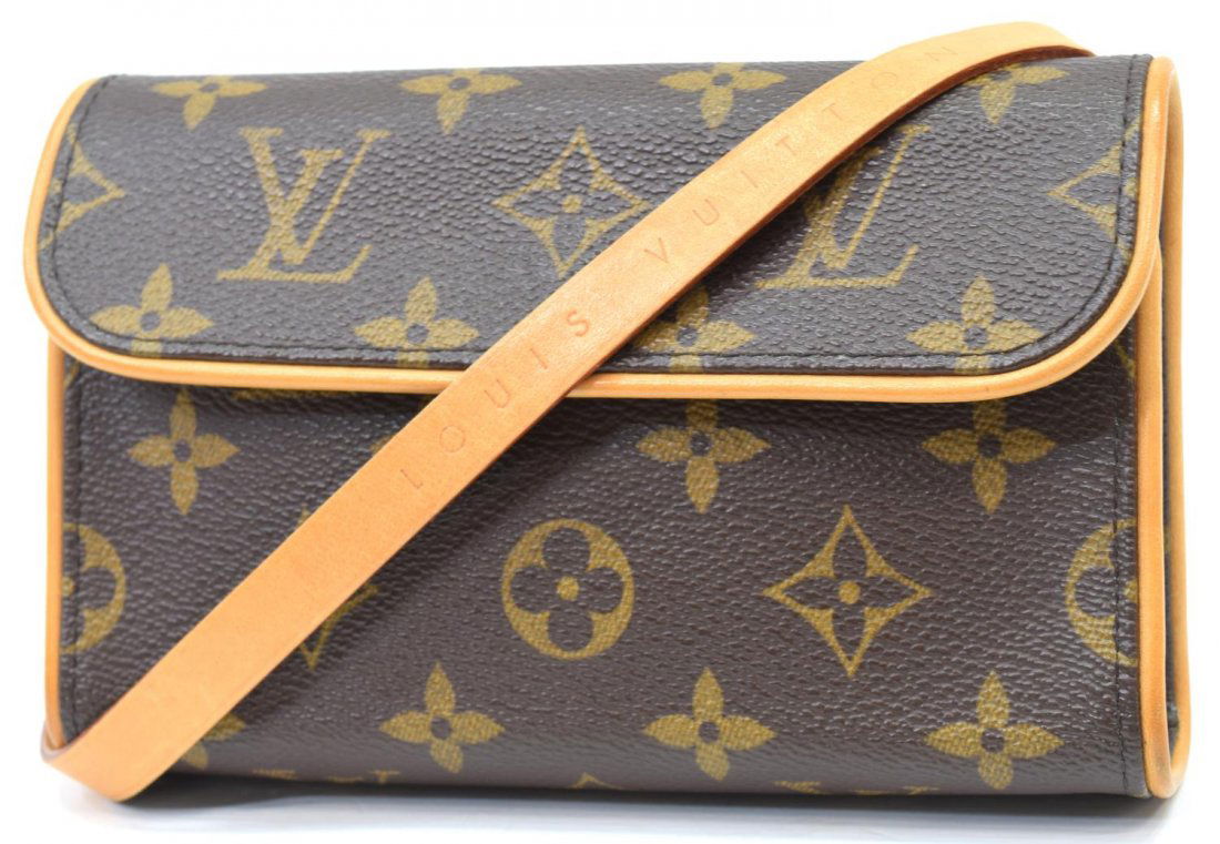 LOUIS VUITTON 'FLORENTINE' MONOGRAM CANVAS CLUTCH (1 of 4)