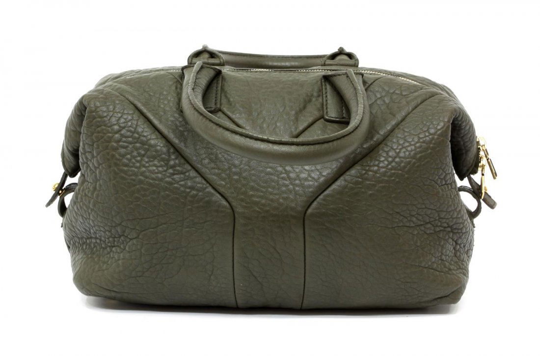 YVES ST LAURENT GREEN LEATHER EASY BAG (1 of 4)
