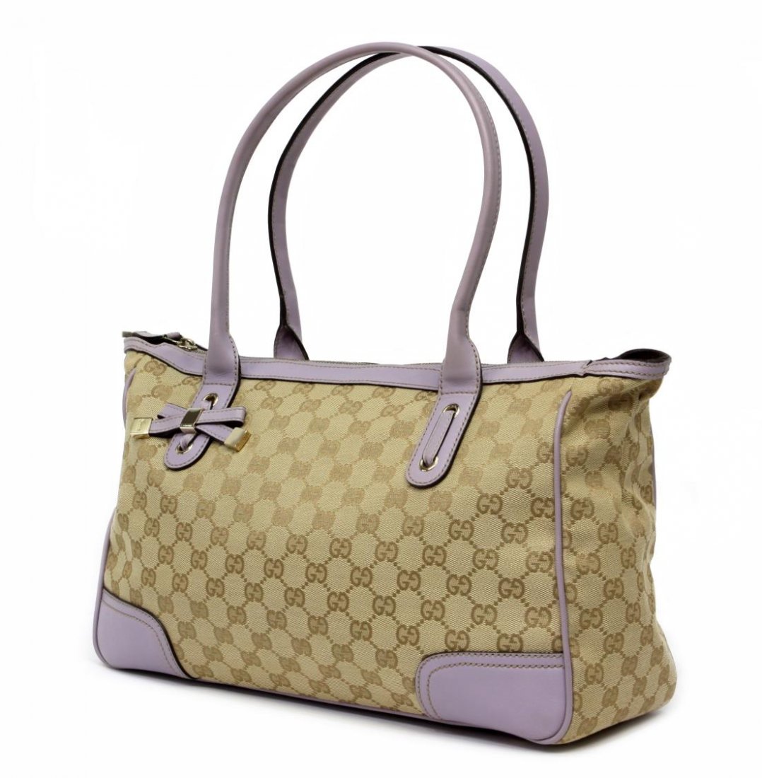 GUCCI MONOGRAM CANVAS PRINCY TOTE BAG (1 of 6)
