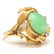 LADIES 14K GOLD JADE AND DIAMOND COCKTAIL RING - 2