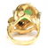 LADIES 14K GOLD JADE AND DIAMOND COCKTAIL RING - 4