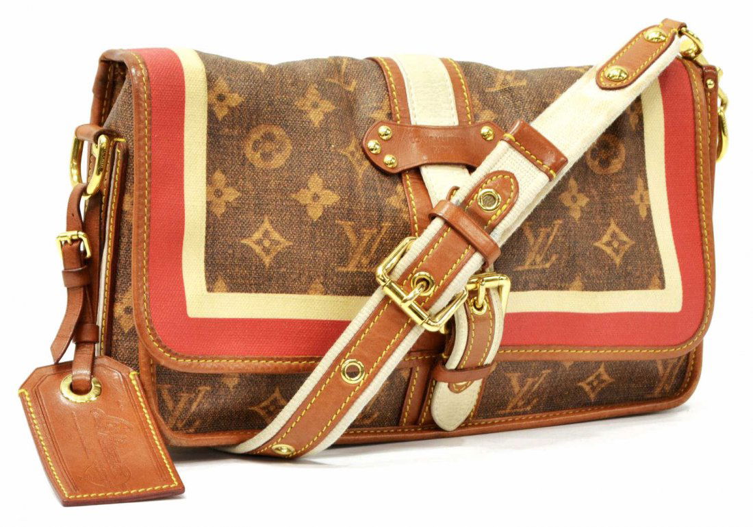 LOUIS VUITTON TISSE PORTE RAYURES SHOULDER BAG (1 of 5)