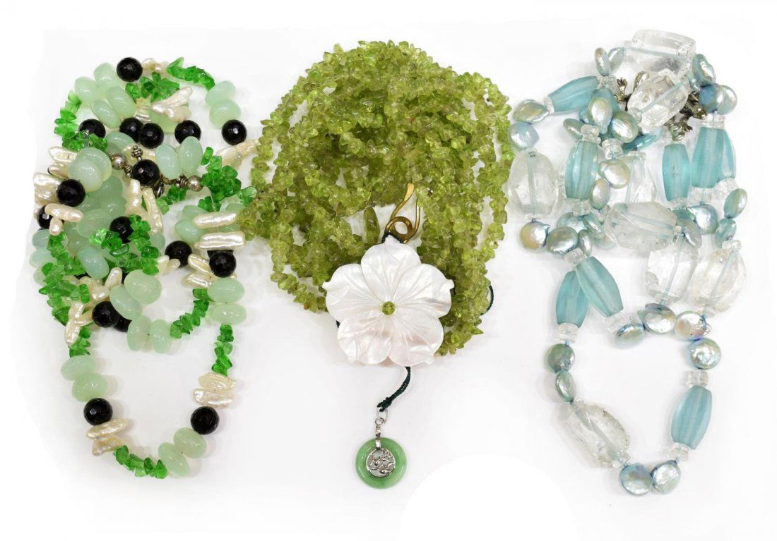 ESTATE STERLING ACCENTED GEMSTONE JEWELRY GROUP (1 of 5)