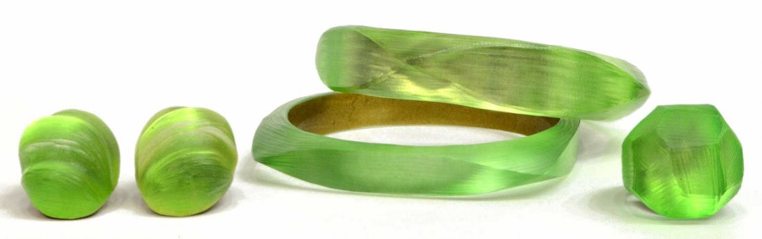 ALEXIS BITTAR GREEN LUCITE JEWELRY GROUP (1 of 9)
