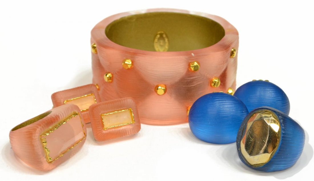ALEXIS BITTAR LUCITE & GILT METAL JEWELRY (1 of 4)