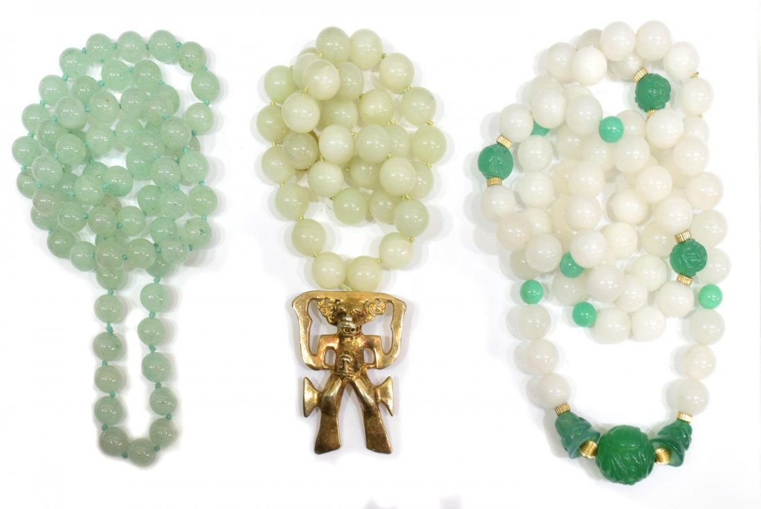 LADIES ESTATE CHRYSOPRASE NECKLACE GROUP (1 of 6)