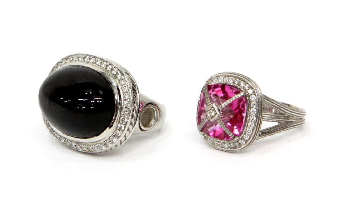LADIES ESTATE GEMSTONE, DIAMOND & STERLING RINGS (1 of 3)
