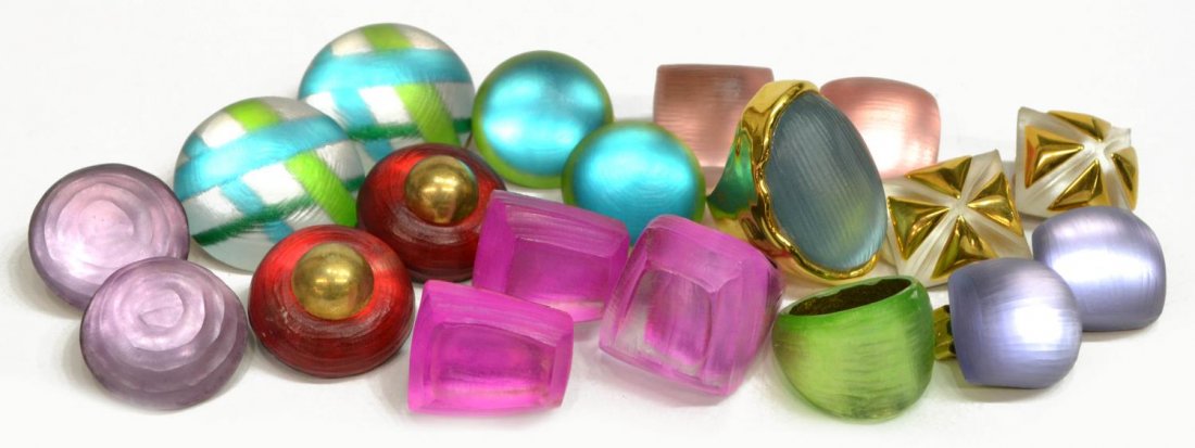 ALEXIS BITTAR LUCITE CLIP EARRINGS & RINGS (1 of 6)