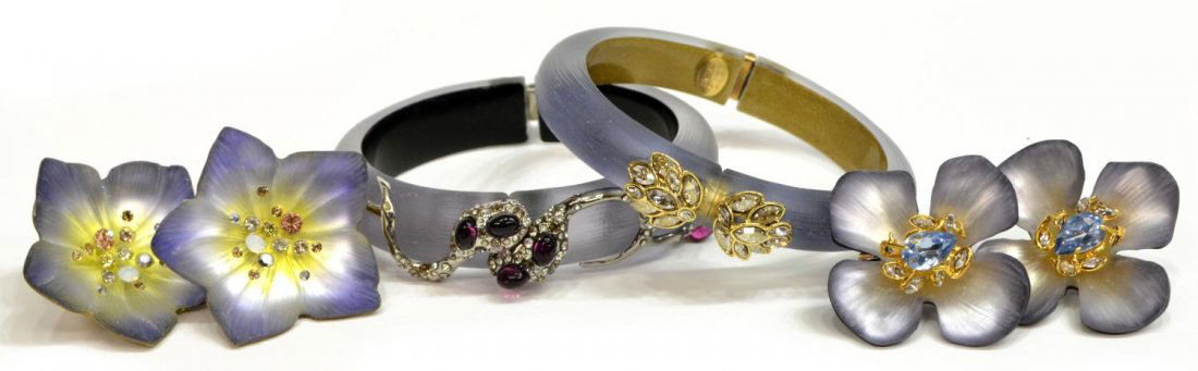 ALEXIS BITTAR CRYSTAL SET LUCITE JEWELRY GROUP (1 of 5)