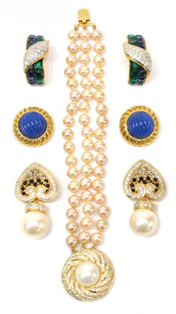 GROUP OF VOGUE BIJOUX SIGNED COSTUME JEWELRY (1 of 6)