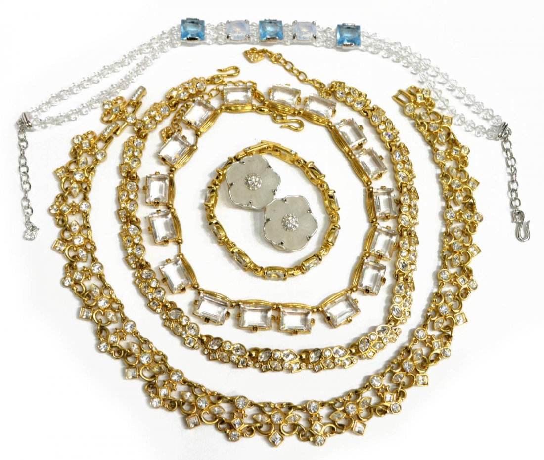 SWAROVSKI CRYSTAL NECKLACES, BRACELET, EARRINGS (1 of 4)