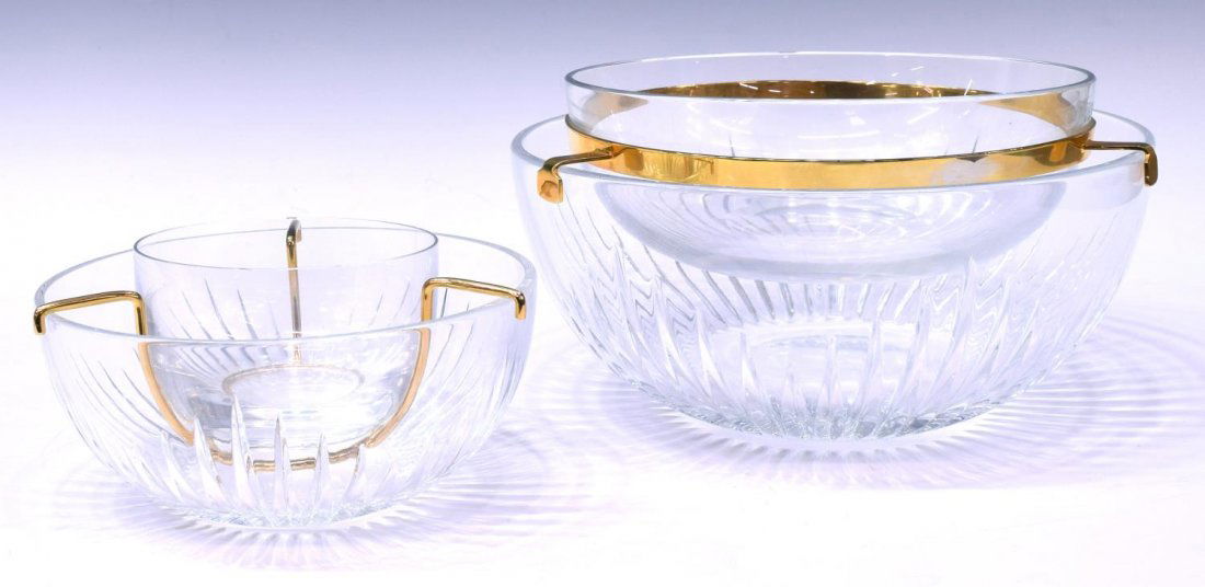 (2) BACCARAT MASSENA CRYSTAL CAVIAR SERVICE BOWLS (1 of 4)
