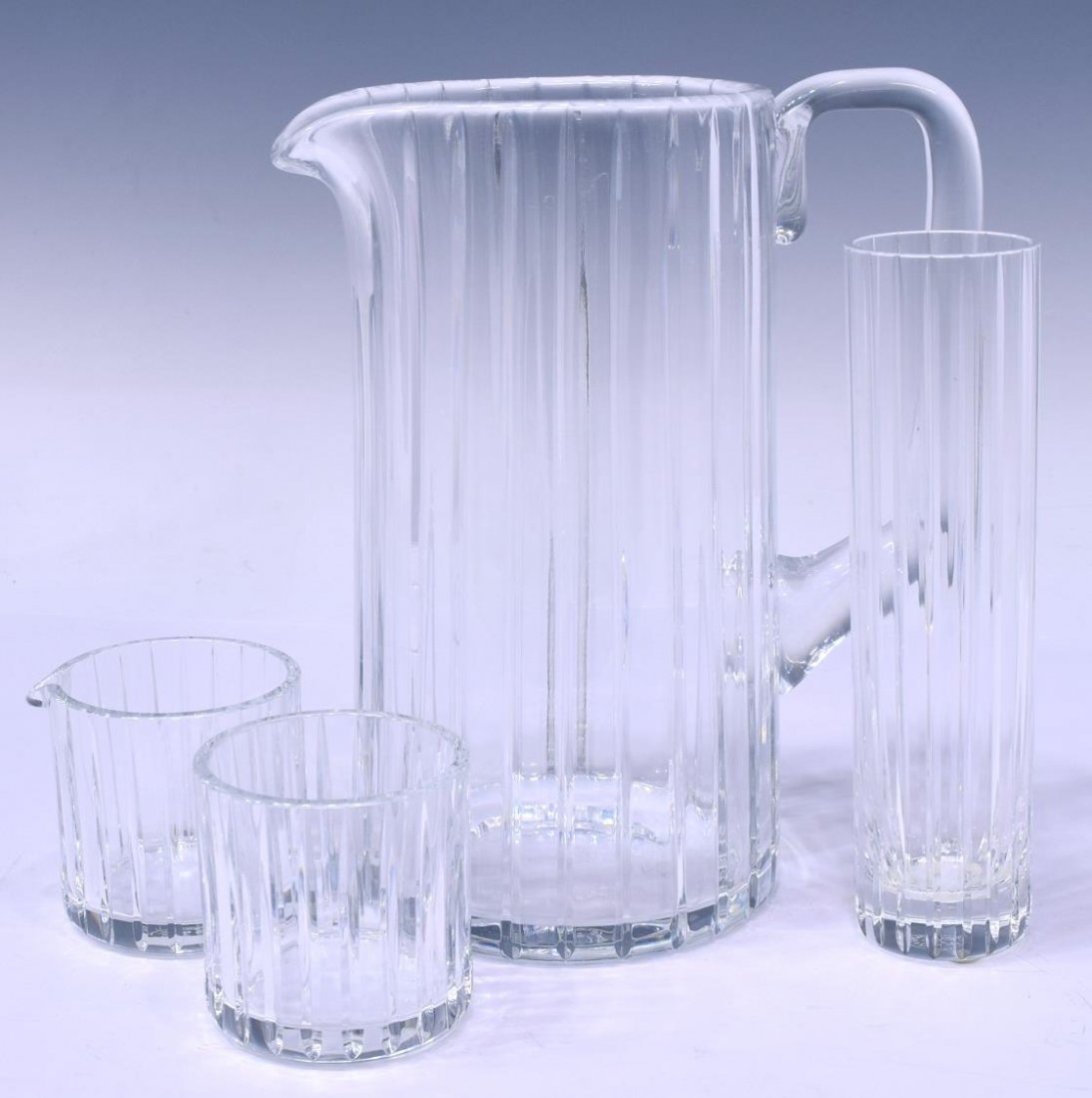 (4) BACCARAT CRYSTAL HARMONIE PITCHER, VASE, SUGAR (1 of 5)