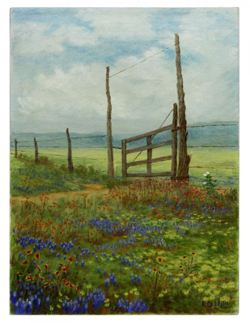 ROBERT DeLEON (b. 1953) TEXAS BLUEBONNETS (1 of 4)