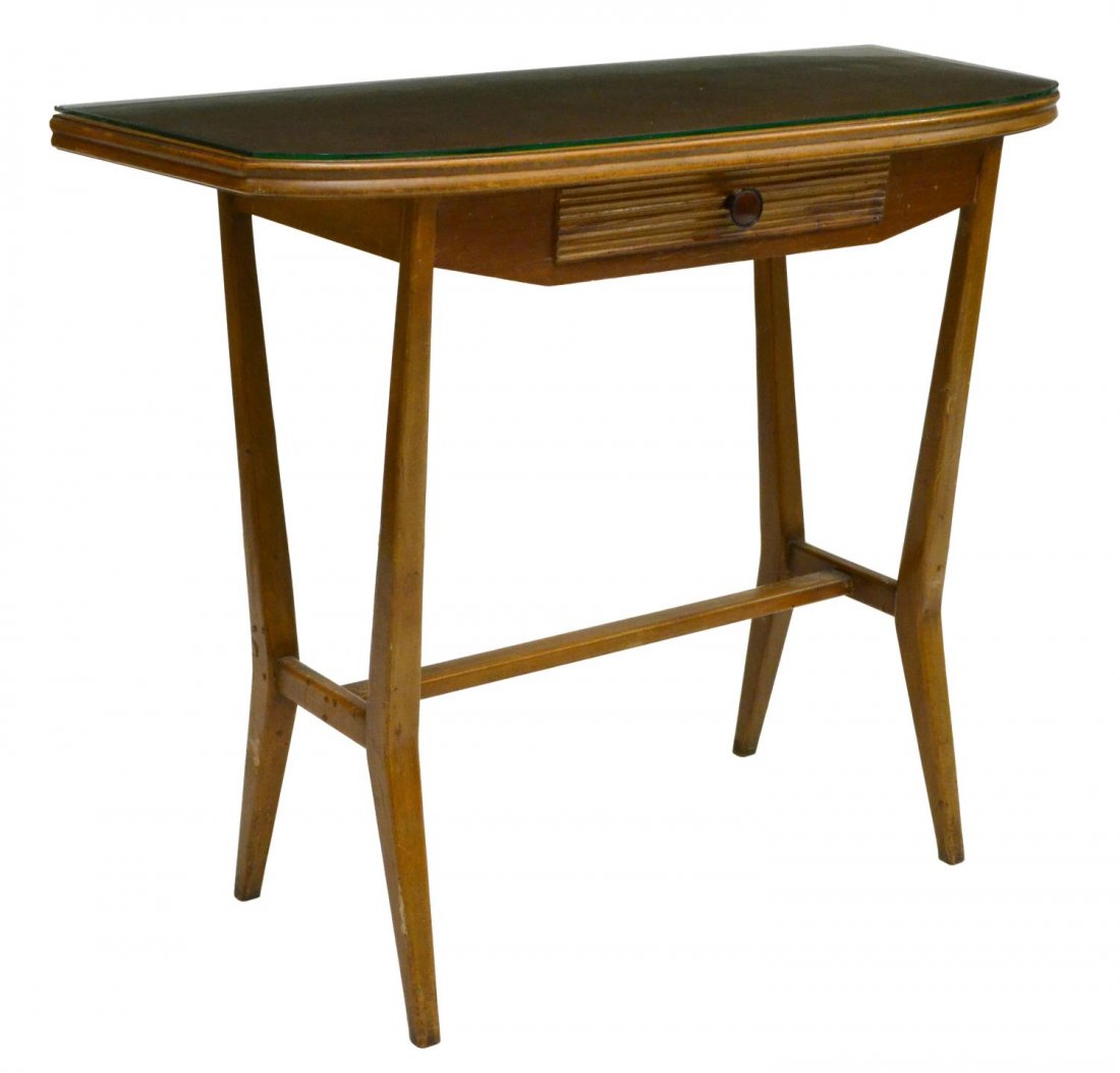 ITALIAN MID-CENTURY MODERN GLASS TOP CONSOLE TABL (1 of 3)
