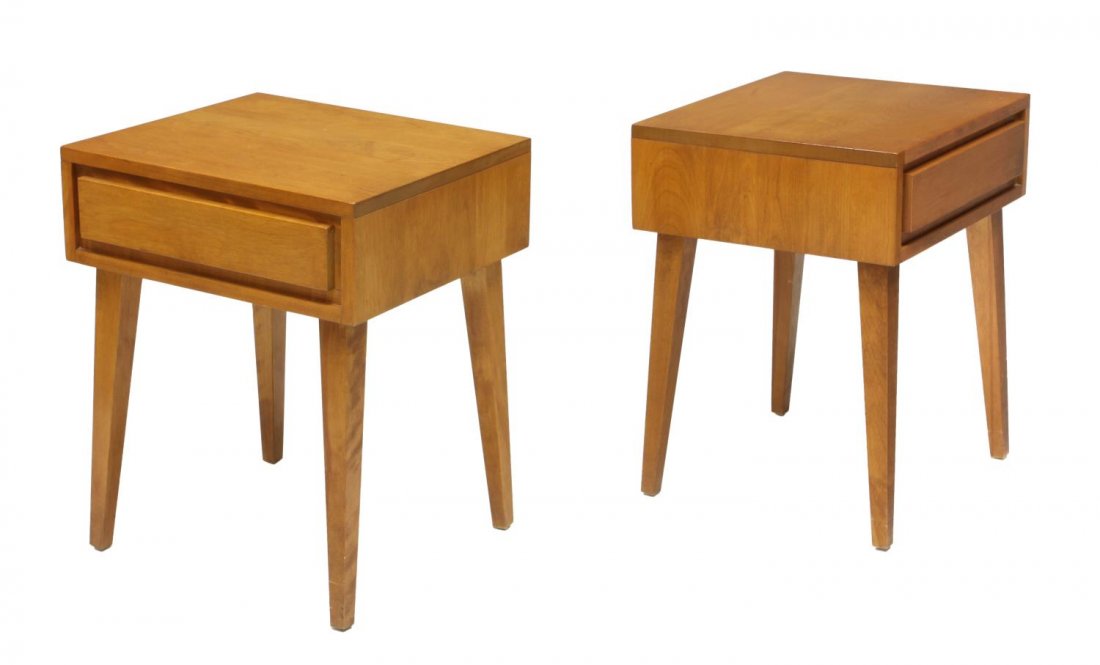 (2)MID-CENTURY MODERN CONANT BALL BEDSIDE CABINETS (1 of 4)