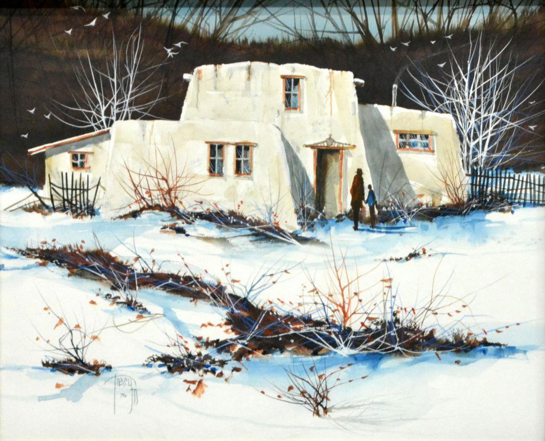 JOHN TRACY II (TEXAS 20TH C.) WATERCOLOR LANDSCAPE (1 of 3)