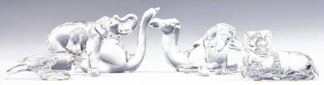 (6) BACCARAT ART CRYSTAL ANIMAL FIGURES (1 of 8)