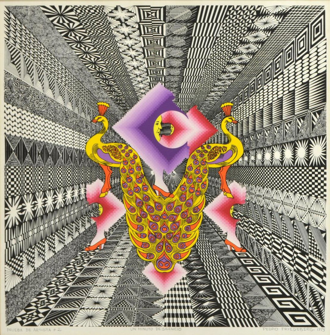 PEDRO FRIEDEBERG (B. 1936) OP ART LITHOGRAPH (1 of 5)