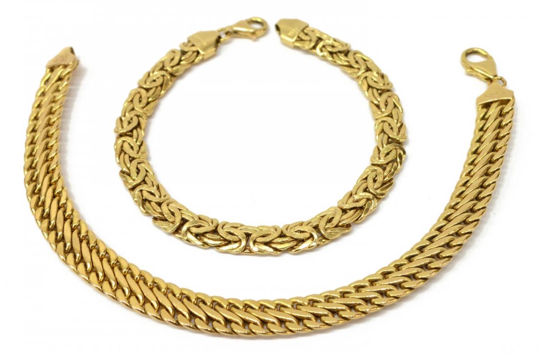 (2) ESTATE 14KT YELLOW GOLD BRACELET GROUP (1 of 3)