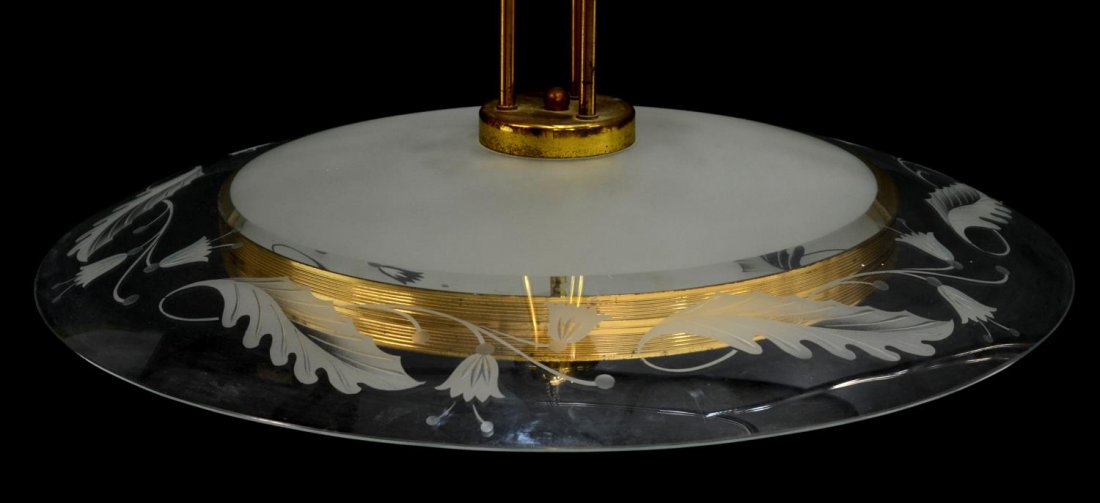 MID-CENTURY MODERN THREE-LIGHT CHANDELIER (1 of 3)