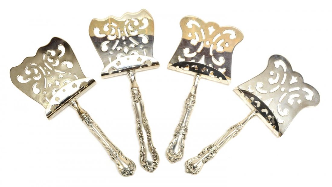 (4) REED & BARTON BURGUNDY ASPARAGUS SERVERS (1 of 4)