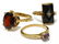 (3) GROUP OF LADIES GOLD AND GEMSTONE RINGS
