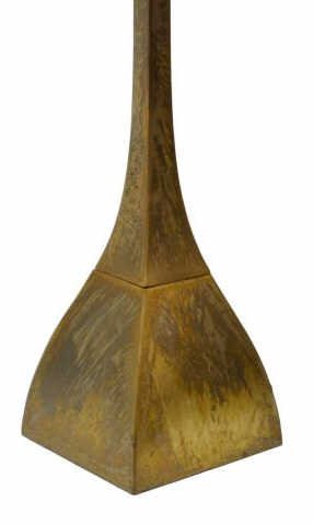 MID-CENTURY MODERN PATINATED METAL TABLE LAMP (1 of 5)