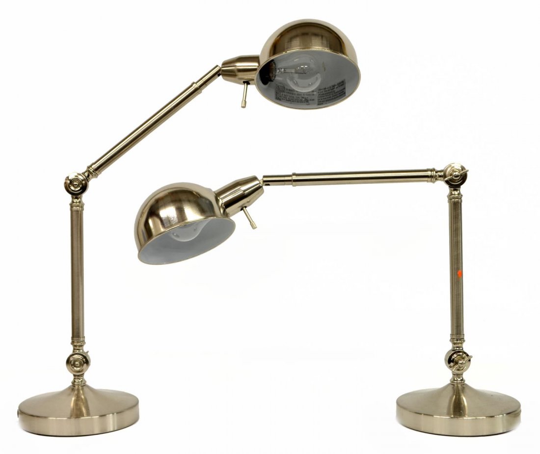 (2) STAINLESS STEEL PHARMACY LAMPS (1 of 2)