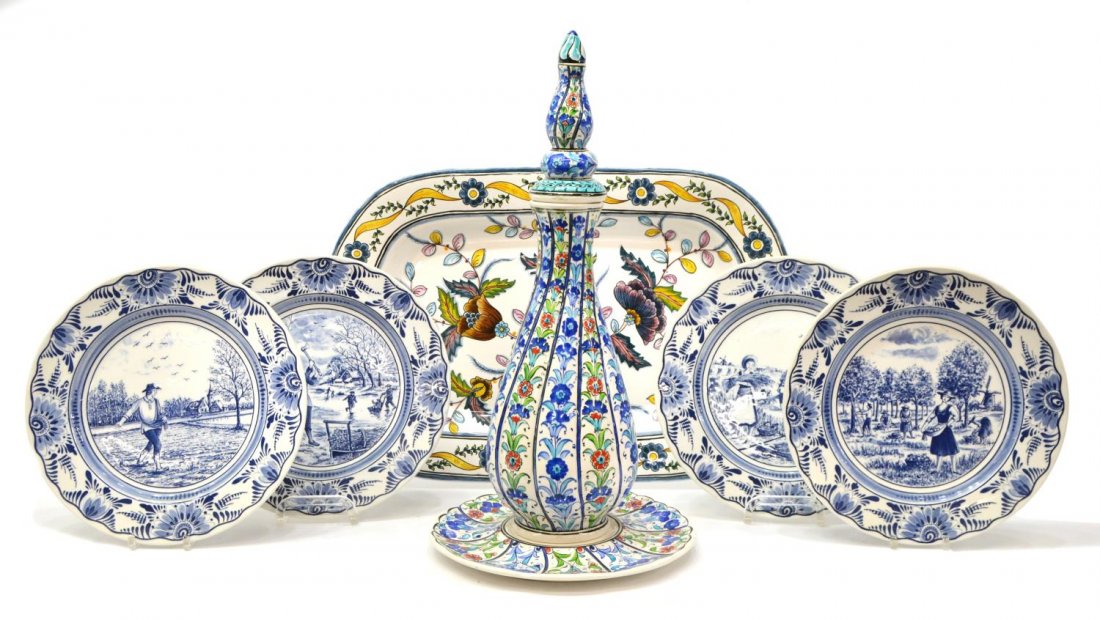 (6) COLLECTION OF MAJOLICA & B & W TABLEWARE (1 of 8)