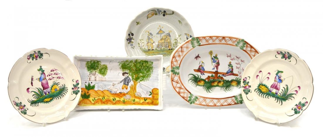 (5) ASSORTED FRENCH FAIENCE TABLE WARE (1 of 7)
