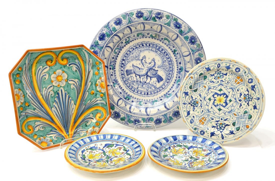 (5) ITALIAN MAJOLICA STYLE CERAMIC TABLEWARE (1 of 9)